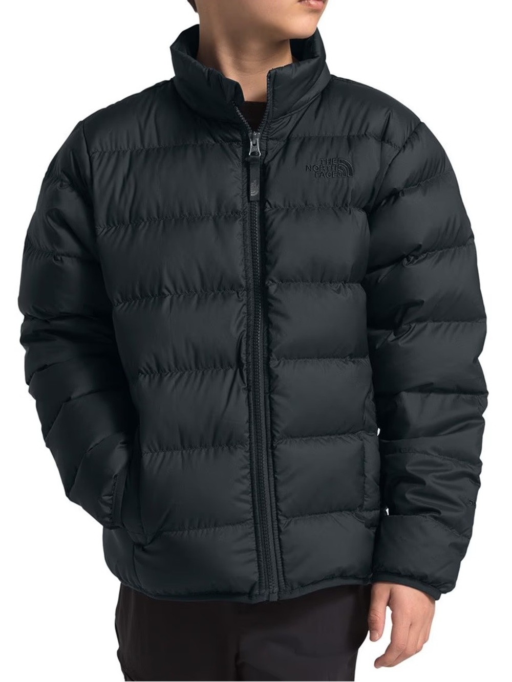 The North Face Andes Down Puffer Jacket Coat 550 Boys Size Large 14/16 Black